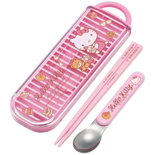 pałeczki do sushi hello kitty - sweety pink - chopstick spoon zestaw Inna marka