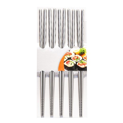 Pałeczki do sushi ryżu metalowe ze stali inox, trwałe i eleganckie Nirosta FACKELMANN 30100 Fackelmann