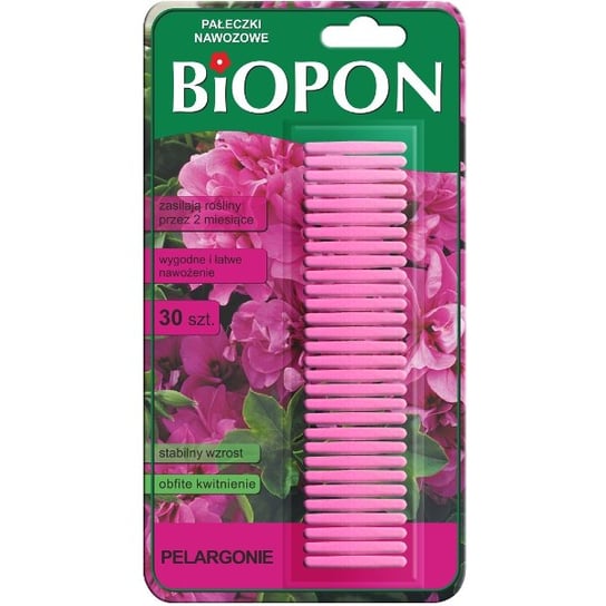 Pałeczki nawozowe do pelargonii BROS Biopon, 30 szt. Biopon