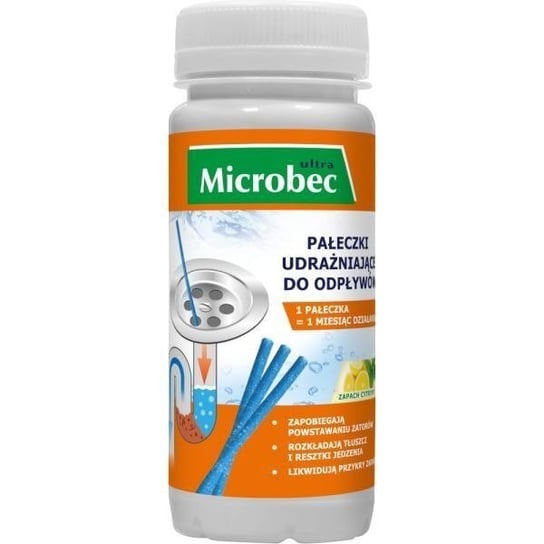 Pałeczki udrażniające do odpływów Microbec Ultra (12 sztuk) Microbec