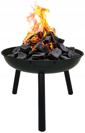 Palenisko Ogrodowe 60CM do Ogniska Grilla Kociołka Stalowe Czarne Bbq 1006 Kontrast