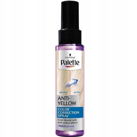Palette, Anti-Yellow, spray korekta koloru spray przeciw żółtym tonom włosów, 100ml Palette