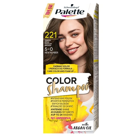 Palette, Color Shampoo, szampon koloryzujący 221 Brąz Palette