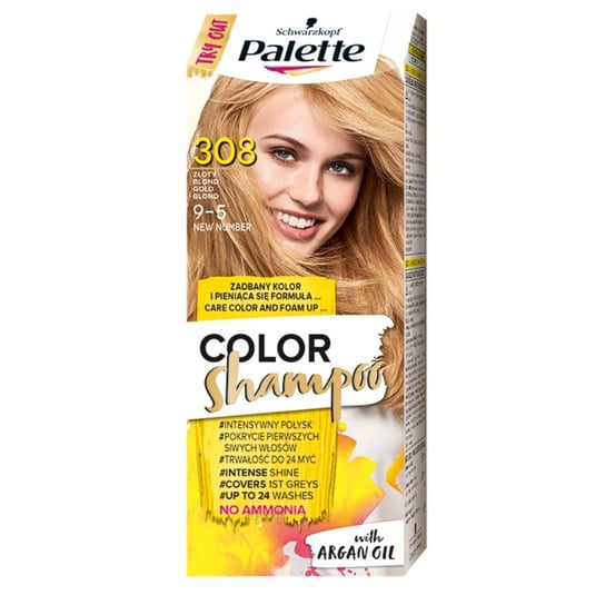 Palette, Color Shampoo, szampon koloryzujący 308 Złoty Blond Palette