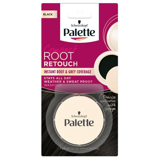 Palette, Compact Root Retouch, Korektor do maskowania odrostów w pudrze, Czarny, 3 g Palette