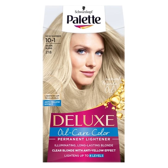 Palette, Deluxe, farba do włosów permanentna 218 Srebrzysty Blond Palette