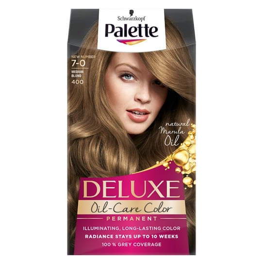 Palette, Deluxe, farba do włosów permanentna 400 Średni Blond Palette