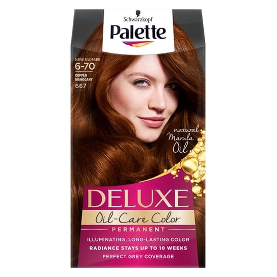 Palette, Deluxe, farba do włosów permanentna 667 Miedziany Mahoń Palette
