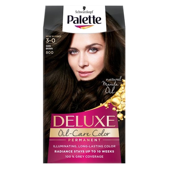Palette, Deluxe, farba do włosów permanentna 800 Ciemny Brąz Palette