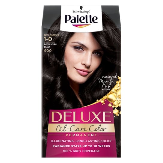 Palette, Deluxe, farba do włosów permanentna 900 Głęboka Naturalna Czerń Palette