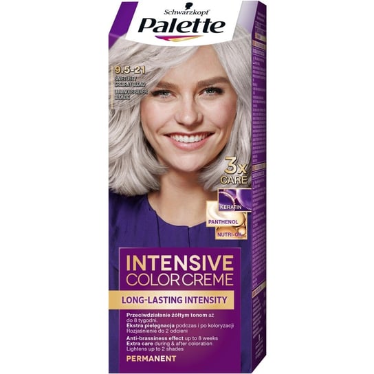 Palette Intensive Color Creme farba do włosów w Kremie 9.5-21 świetlisty srebrny blond Palette