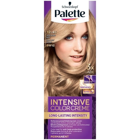 Palette, Intensive Color Creme, krem koloryzujący BW12 - Jasny Blond Nude Palette
