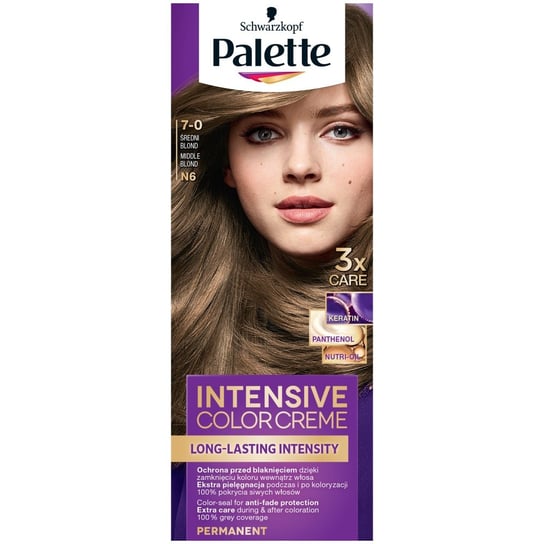 Palette, Intensive Color Creme, krem koloryzujący N6 - Średni Blond Palette