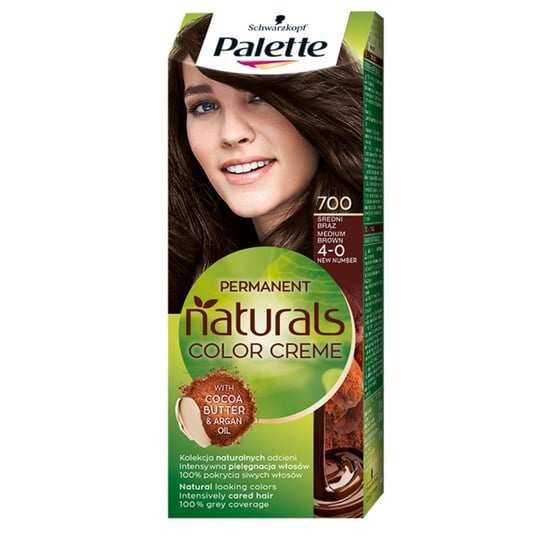 Palette, Permanent Natural Colors, farba do włosów 700 Średni Brąz Palette