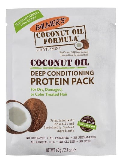 Palmer's Coconut Oil Formula Deep Conditioner Protein Pack kuracja proteinowa do włosów z olejkiem kokosowym 60g Palmer's