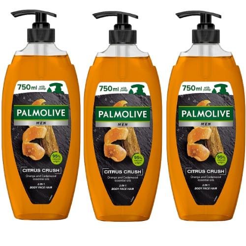 Palmolive Men, Zeastaw Citrus Crush Żel 3w1, 3x750ml Palmolive