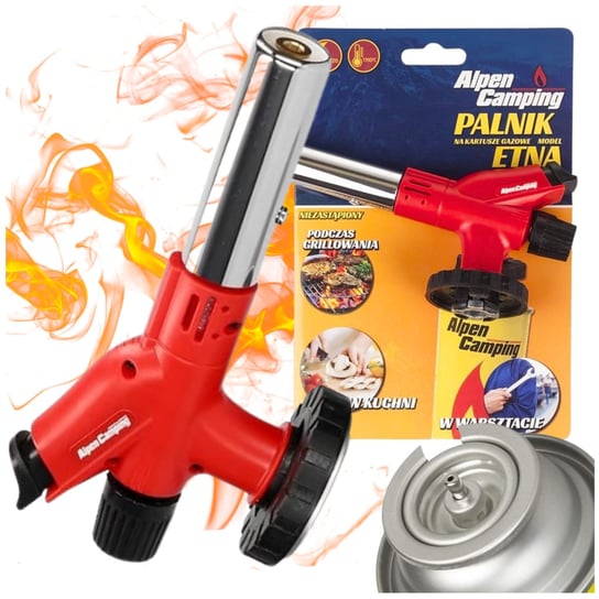 Palnik gazowy etna alpen camping na kartusze 400ml do lutowania piezo Alpen Camping