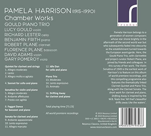 Pamela Harrison Chamber Works Various Artists