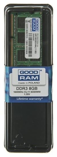 Pamięć DDR 3 GOODRAM GR1600S3V64L11/8G, 8 GB, 1600 MHz, 11 CL GoodRam