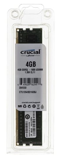 Pamięć DIMM DDR 3 CRUCIAL CT51264BD160BJ, 4 GB, 1600 Mhz, 1 CL Crucial
