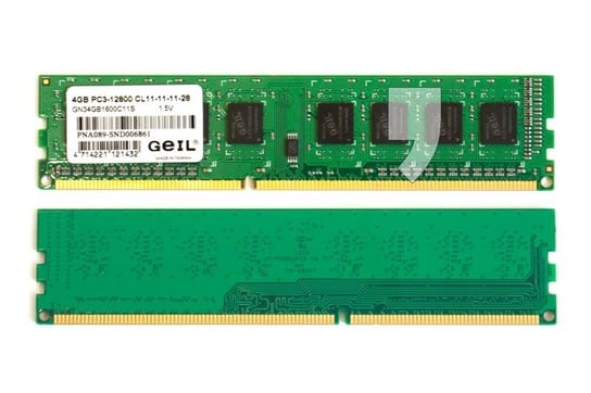 Pamięć DIMM DDR 3 GEIL GN34GB1600C11S, 4 GB, 1600 MHz, 11 CL Geil