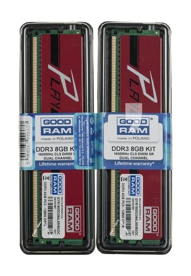 Pamięć DIMM DDR 3 GOODRAM Play GYR1600D364L9S/8GDC, 8 GB, 1600 MHz, 9 CL GoodRam
