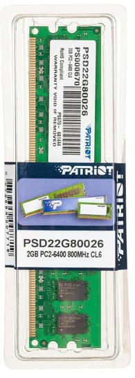 Pamięć DIMM DDR2 PATRIOT Signature, 2 GB, 800 MHz, 6 CL Patriot