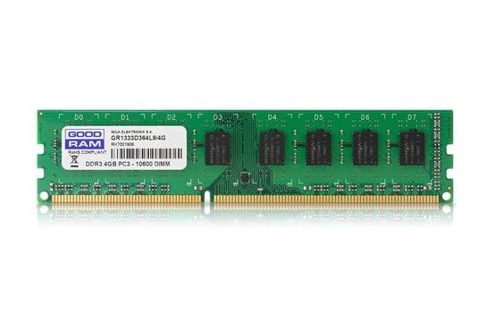 Pamięć DIMM DDR3 GOODRAM Single Rank, 4 GB, 1333 MHz, 9 CL GoodRam