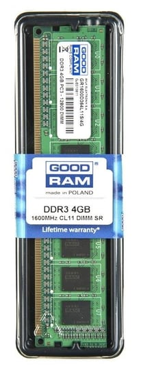 Pamięć DIMM DDR3 GOODRAM Single Rank, 4 GB, 1600 MHz, 11 CL GoodRam