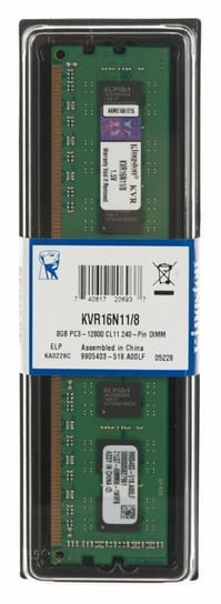 Pamięć DIMM DDR3 KINGSTON KVR16N11/8, 8 GB, 1600 MHz, CL11 Kingston