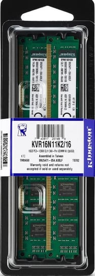Pamięć DIMM DDR3 KINGSTON KVR16N11K2/16, 16 GB, 1600 MHz, CL11 Kingston