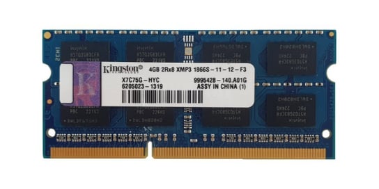 Pamięć RAM 1x 4GB Kingston DDR3 1Rx8 1866MHz PC3-12800 SO-DIMM  | X7C75G-HYC Inna marka