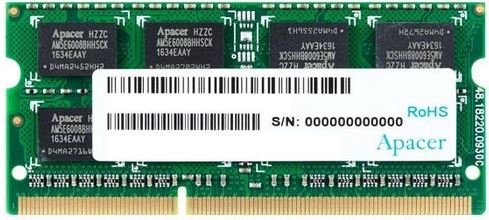 Pamięć SODIMM DDR3 APACER DS.04G2K.HAM, 4 GB, 1600 MHz, CL11 Apacer
