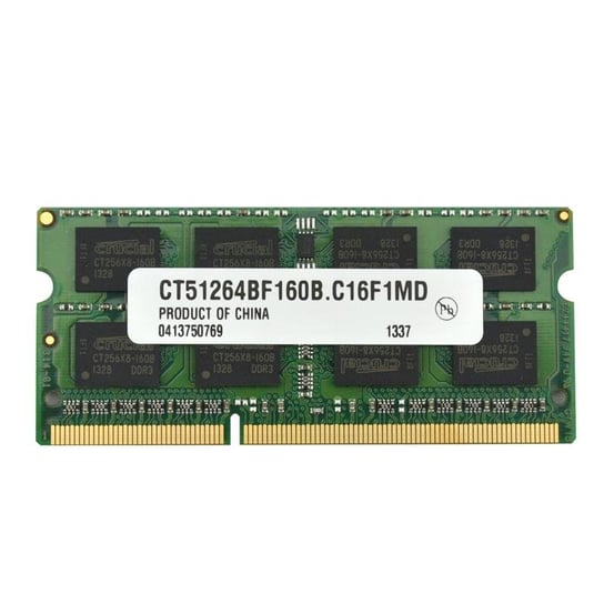Pamięć SODIMM DDR3 CRUCIAL, 4 GB, 1600 MHz, 11 CL Crucial