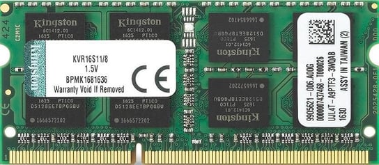Pamięć SODIMM DDR3 KINGSTON KVR16S11/8G, 8 GB, 1600 MHz, CL11 Kingston