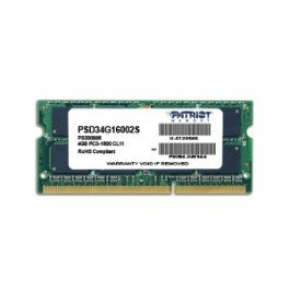 Pamięć SODIMM DDR3 PATRIOT, 4 GB, 1600 MHz, 11 CL Patriot