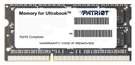 Pamięć SODIMM DDR3 PATRIOT PSD34G1600L81S, 4 GB, 1600 MHz, CL11 Patriot