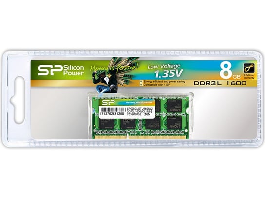 Pamięć SODIMM DDR3 SILICON POWER, 8 GB, 1600 MHz, 11 CL Silicon Power