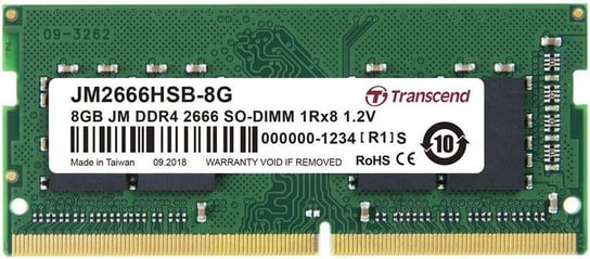 Pamięć SODIMM DDR4 TRANSCEND JM JM2666HSB-8G, 8 GB, 2666 MHz, CL19 Transcend