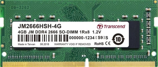 Pamięć SODIMM DDR4 TRANSCEND JM JM2666HSH-4G, 4 GB, 2666 MHz Transcend
