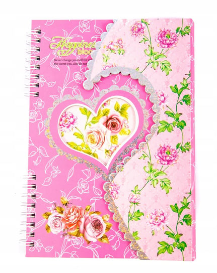 Pamiętnik Notes Kołowy Kwiatki Różne Kolory Midex