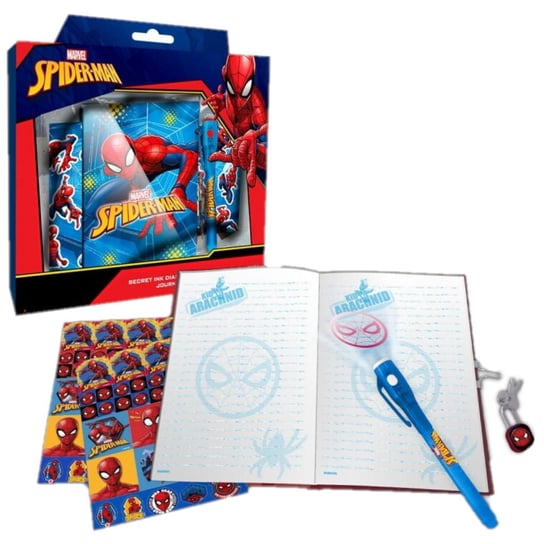 Pamiętnik Sekretnik Spiderman +Magiczny Długopis Kids Euroswan