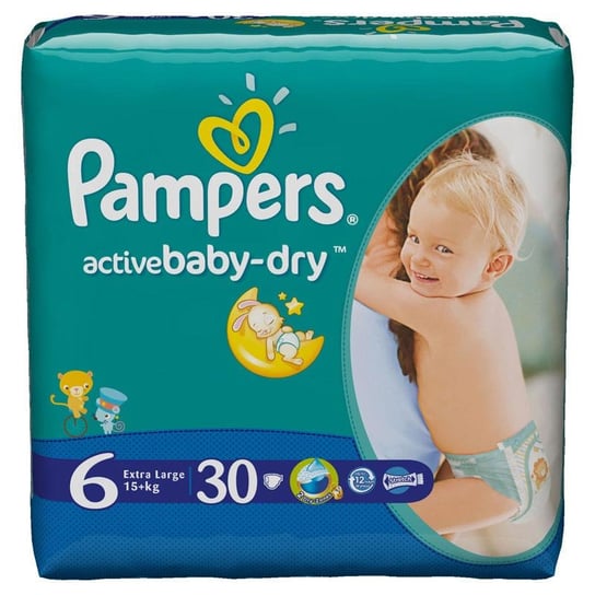 Pampers, Active Baby-Dry, Pieluszki jednorazowe, 2ra Large, Value Pack Minus, 30 szt. Pampers