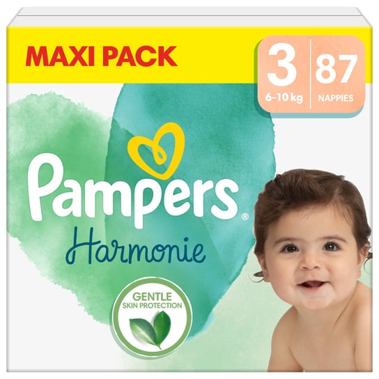 Pampers, Harmonie Baby Pieluszki jednorazowe, rozmiar 3, 6-10 kg, 87 szt. Pampers