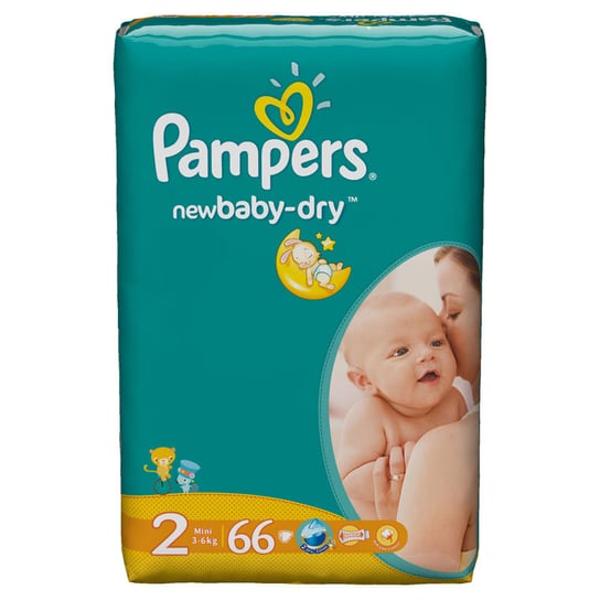Pampers, New Baby-Dry, Pieluszki jednorazowe, Mini, Value Pack Minus, 66 szt. Pampers