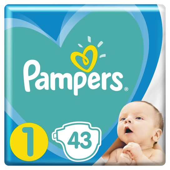 Pampers, New Baby, Pieluchy jednorazowe, rozmiar 1, 2-5 kg, Newborn, 43 szt. Pampers