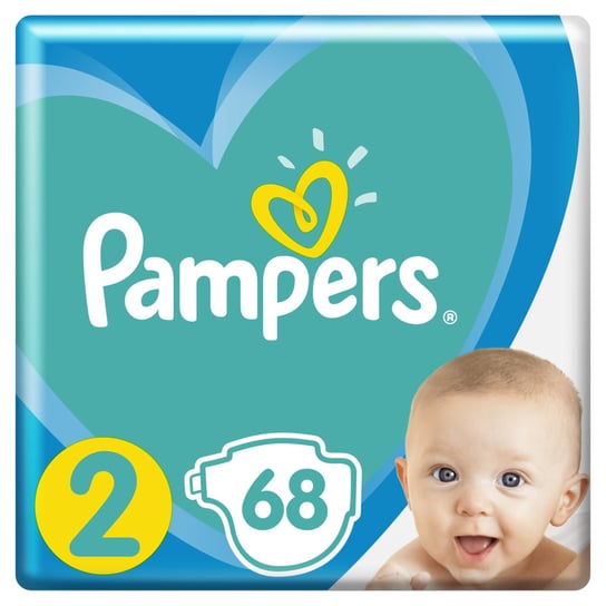 Pampers, New Baby, Pieluchy jednorazowe, rozmiar 2, Mini, 4-8 kg, 68 szt. Pampers