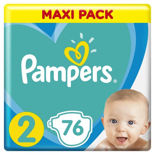 Pampers, New Baby, Pieluchy jednorazowe, rozmiar 2, Mini, 4-8 kg, 76 szt. Pampers