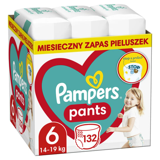 Pampers, Pants Pieluchomajtki, rozmiar 6, 15+ kg, 132 szt. Pampers