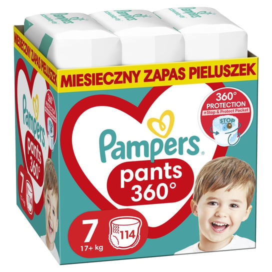 Pampers Pants Pieluchomajtki, rozmiar 7, 114 sztuk, 17kg+ Pampers